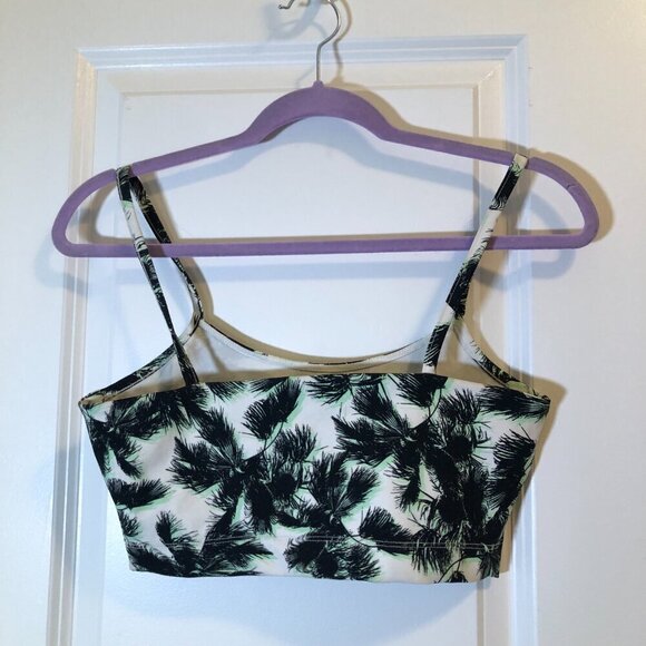 Torn by Ronny Kobo Palm Tree Green/Black Crop Top Size Small - Picture 6 of 7